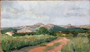 プロヴァンスの風景、1869年 作： Paul Camille Guigou
